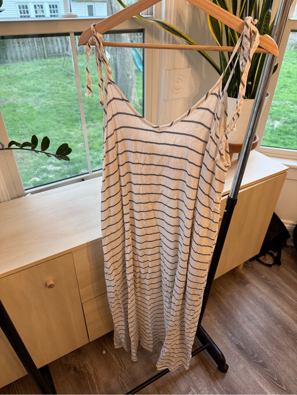 Maternity Maxi Dress with Stripes